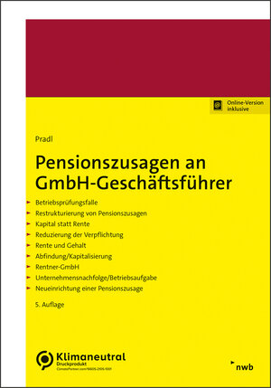 Buchcover Pensionszusagen an GmbH-Geschäftsführer | Jürgen Pradl | EAN 9783482576058 | ISBN 3-482-57605-X | ISBN 978-3-482-57605-8