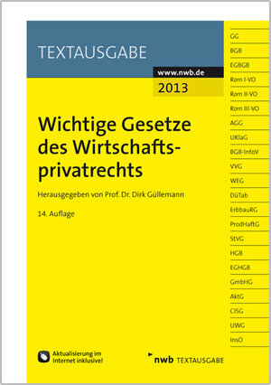 Buchcover Wichtige Gesetze des Wirtschaftsprivatrechts  | EAN 9783482604645 | ISBN 3-482-60464-9 | ISBN 978-3-482-60464-5
