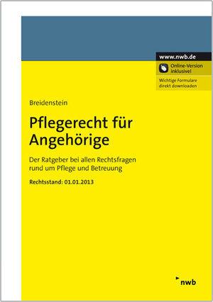 Buchcover Pflegerecht für Angehörige | Christiane Breidenstein | EAN 9783482609718 | ISBN 3-482-60971-3 | ISBN 978-3-482-60971-8