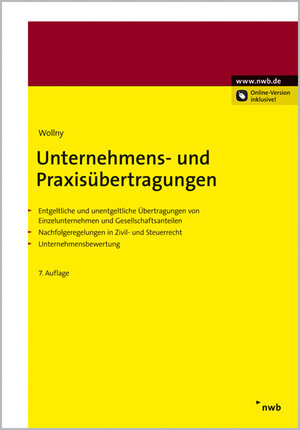 Buchcover Unternehmens- und Praxisübertragungen | Dorothee Hallerbach | EAN 9783482619311 | ISBN 3-482-61931-X | ISBN 978-3-482-61931-1