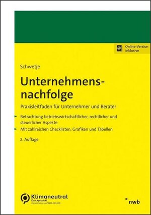 Buchcover Unternehmensnachfolge | Gerald Schwetje | EAN 9783482655920 | ISBN 3-482-65592-8 | ISBN 978-3-482-65592-0