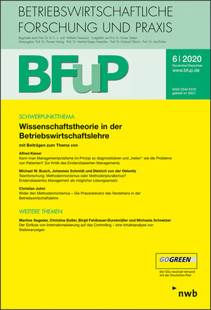Buchcover Wissenschaftstheorie in der Betriebswirtschaftslehre  | EAN 9783482669644 | ISBN 3-482-66964-3 | ISBN 978-3-482-66964-4