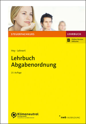 Buchcover Lehrbuch Abgabenordnung | Uta Hey | EAN 9783482675133 | ISBN 3-482-67513-9 | ISBN 978-3-482-67513-3