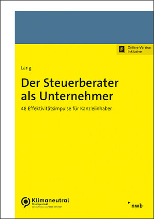 Buchcover Der Steuerberater als Unternehmer | Thomas Lang | EAN 9783482682414 | ISBN 3-482-68241-0 | ISBN 978-3-482-68241-4
