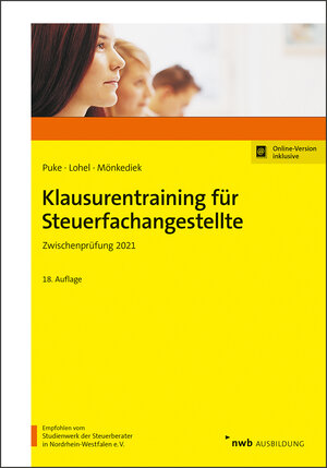 Buchcover Klausurentraining für Steuerfachangestellte | Michael Puke | EAN 9783482693281 | ISBN 3-482-69328-5 | ISBN 978-3-482-69328-1