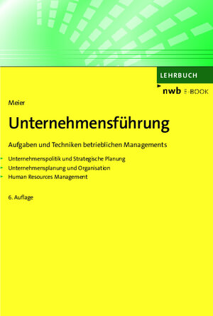 Buchcover Unternehmensführung | Harald Meier | EAN 9783482759925 | ISBN 3-482-75992-8 | ISBN 978-3-482-75992-5