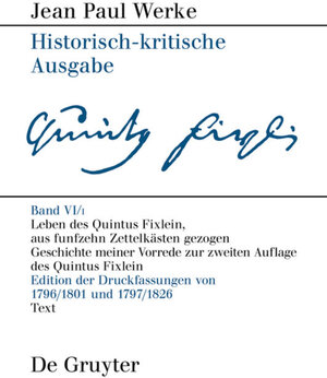 Buchcover Leben des Quintus Fixlein, aus funfzehn Zettelkästen gezogen  | EAN 9783484109179 | ISBN 3-484-10917-3 | ISBN 978-3-484-10917-9