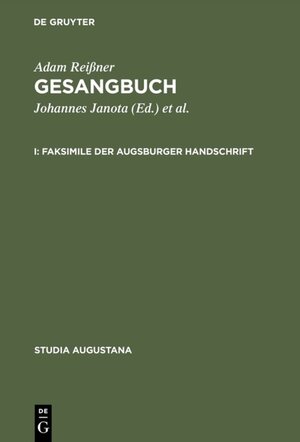 Buchcover Gesangbuch | Adam Reißner | EAN 9783484165120 | ISBN 3-484-16512-X | ISBN 978-3-484-16512-0
