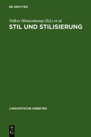 Buchcover Stil und Stilisierung  | EAN 9783484302358 | ISBN 3-484-30235-6 | ISBN 978-3-484-30235-8