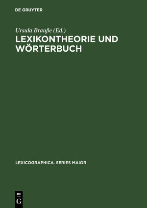 Buchcover Lexikontheorie und Wörterbuch  | EAN 9783484309449 | ISBN 3-484-30944-X | ISBN 978-3-484-30944-9