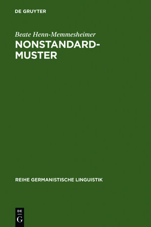 Buchcover Nonstandardmuster | Beate Henn-Memmesheimer | EAN 9783484310667 | ISBN 3-484-31066-9 | ISBN 978-3-484-31066-7
