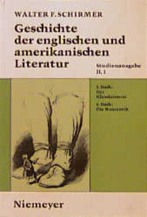 Buchcover Geschichte der englischen und amerikanischen Literatur | Walter F Schirmer | EAN 9783484401037 | ISBN 3-484-40103-6 | ISBN 978-3-484-40103-7