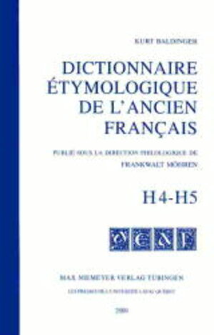 Dictionnaire étymologique de l'ancien français (DEAF): Dictionnaire etymologique de l' ancien francais (DEAF): Fasc 4-5