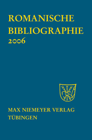 Buchcover Romanische Bibliographie. Supplement zur Zeitschrift für romanische Philologie  | EAN 9783484605268 | ISBN 3-484-60526-X | ISBN 978-3-484-60526-8