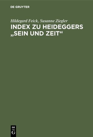 Index zu Heideggers Sein und Zeit