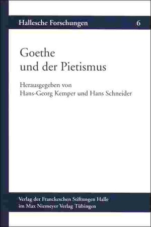 Buchcover Goethe und der Pietismus  | EAN 9783484840065 | ISBN 3-484-84006-4 | ISBN 978-3-484-84006-5