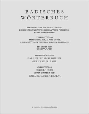 Buchcover Badisches Wörterbuch / Riedmatte–Rübenschese  | EAN 9783486568356 | ISBN 3-486-56835-3 | ISBN 978-3-486-56835-6