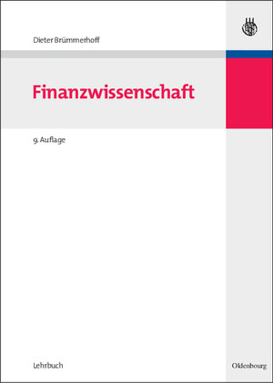 Buchcover Finanzwissenschaft | Dieter Brümmerhoff | EAN 9783486584837 | ISBN 3-486-58483-9 | ISBN 978-3-486-58483-7