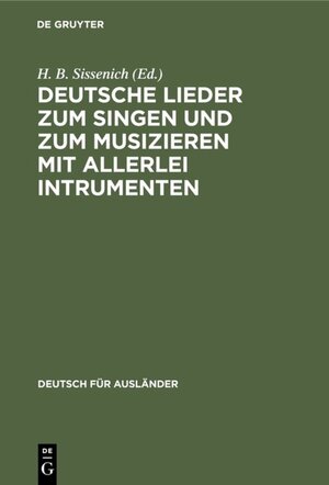 Buchcover Deutsche Lieder  | EAN 9783486773644 | ISBN 3-486-77364-X | ISBN 978-3-486-77364-4