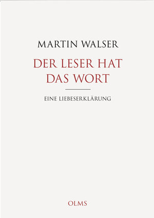Buchcover Der Leser hat das Wort | Martin Walser | EAN 9783487085265 | ISBN 3-487-08526-7 | ISBN 978-3-487-08526-5