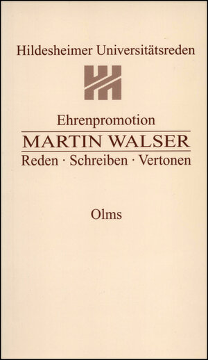 Buchcover Ehrenpromotion Martin Walser  | EAN 9783487102276 | ISBN 3-487-10227-7 | ISBN 978-3-487-10227-6