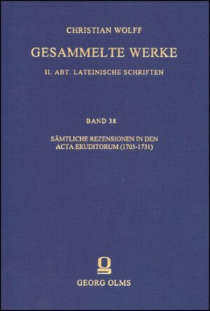 Buchcover Christian Wolff: Gesammelte Werke | Christian Wolff | EAN 9783487112855 | ISBN 3-487-11285-X | ISBN 978-3-487-11285-5