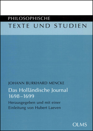 Buchcover Das Holländische Journal | Johann B Mencke | EAN 9783487128412 | ISBN 3-487-12841-1 | ISBN 978-3-487-12841-2