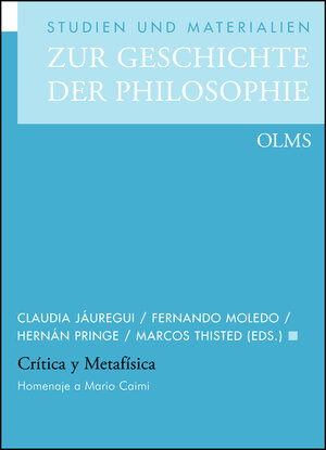 Buchcover Crítica y Metafísica  | EAN 9783487152370 | ISBN 3-487-15237-1 | ISBN 978-3-487-15237-0