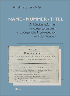 Buchcover Name - Nummer - Titel | Anselma Lanzendörfer | EAN 9783487156200 | ISBN 3-487-15620-2 | ISBN 978-3-487-15620-0