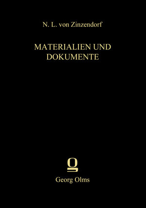 Buchcover N. L. von Zinzendorf: Materialien und Dokumente  | EAN 9783487157863 | ISBN 3-487-15786-1 | ISBN 978-3-487-15786-3