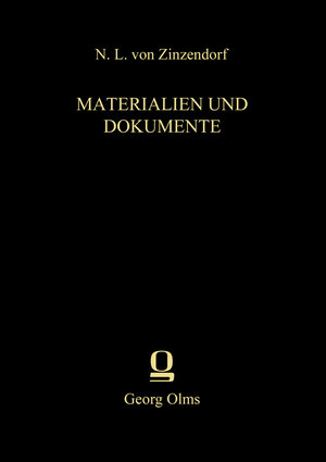 Buchcover N. L. von Zinzendorf: Materialien und Dokumente  | EAN 9783487159799 | ISBN 3-487-15979-1 | ISBN 978-3-487-15979-9