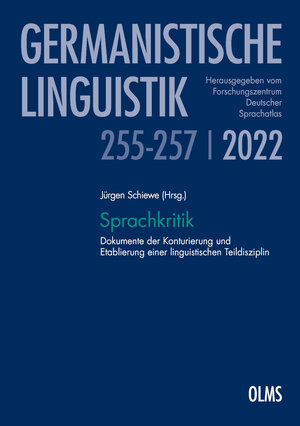 Buchcover Sprachkritik  | EAN 9783487160900 | ISBN 3-487-16090-0 | ISBN 978-3-487-16090-0