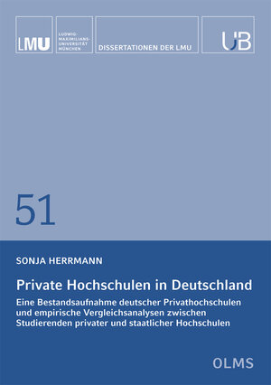 Buchcover Private Hochschulen in Deutschland | Sonja Herrmann | EAN 9783487160962 | ISBN 3-487-16096-X | ISBN 978-3-487-16096-2