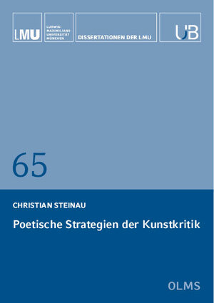 Buchcover Poetische Strategien der Kunstkritik | Christian Steinau | EAN 9783487163550 | ISBN 3-487-16355-1 | ISBN 978-3-487-16355-0