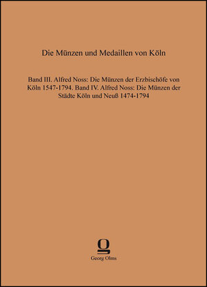Buchcover Die Münzen und Medaillen von Köln  | EAN 9783487308838 | ISBN 3-487-30883-5 | ISBN 978-3-487-30883-8