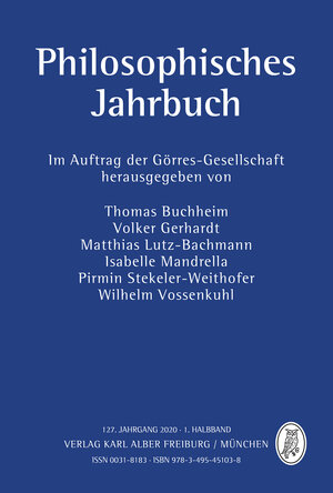 Buchcover Philosophisches Jahrbuch  | EAN 9783495451038 | ISBN 3-495-45103-X | ISBN 978-3-495-45103-8