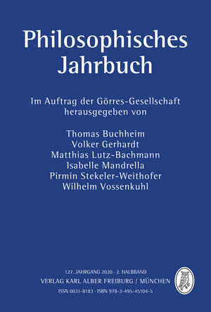 Buchcover Philosophisches Jahrbuch  | EAN 9783495451045 | ISBN 3-495-45104-8 | ISBN 978-3-495-45104-5