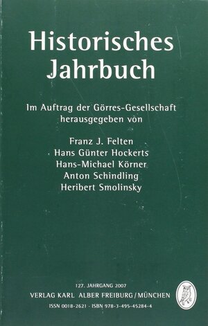 Buchcover Historisches Jahrbuch  | EAN 9783495452844 | ISBN 3-495-45284-2 | ISBN 978-3-495-45284-4