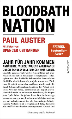 Buchcover Bloodbath Nation | Paul Auster | EAN 9783498003234 | ISBN 3-498-00323-2 | ISBN 978-3-498-00323-4