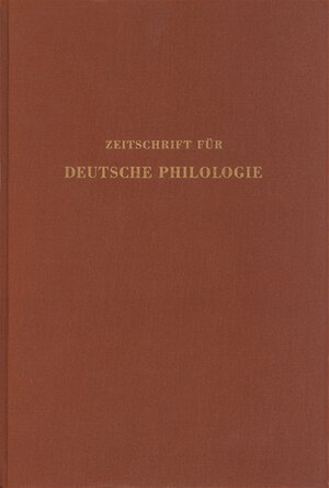 Buchcover Zeitschrift für deutsche Philologie  | EAN 9783503022632 | ISBN 3-503-02263-5 | ISBN 978-3-503-02263-2