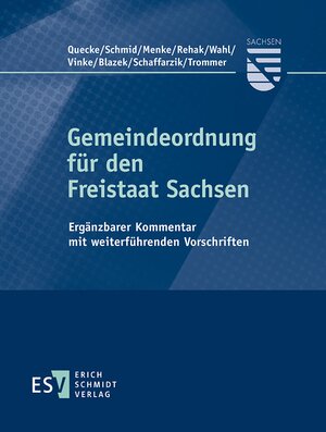 Buchcover Gemeindeordnung für den Freistaat Sachsen - Abonnement | Albrecht Quecke | EAN 9783503034079 | ISBN 3-503-03407-2 | ISBN 978-3-503-03407-9
