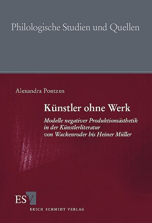 Buchcover Künstler ohne Werk | Alexandra Pontzen | EAN 9783503049738 | ISBN 3-503-04973-8 | ISBN 978-3-503-04973-8
