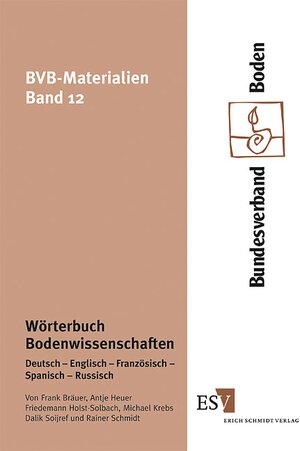 Buchcover Wörterbuch Bodenwissenschaften | Frank Bräuer | EAN 9783503070664 | ISBN 3-503-07066-4 | ISBN 978-3-503-07066-4