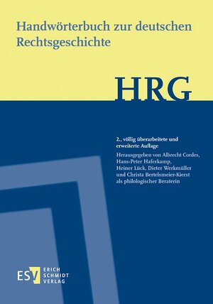 Buchcover Handwörterbuch zur deutschen Rechtsgeschichte (HRG) – Lieferungsbezug  | EAN 9783503079117 | ISBN 3-503-07911-4 | ISBN 978-3-503-07911-7