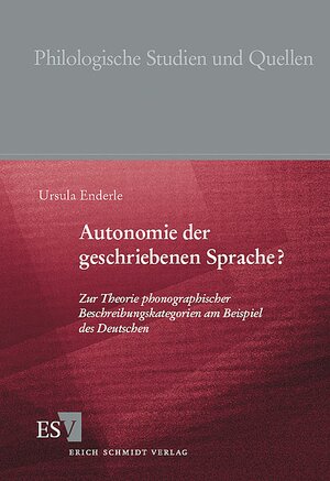 Buchcover Autonomie der geschriebenen Sprache? | Ursula Enderle | EAN 9783503079261 | ISBN 3-503-07926-2 | ISBN 978-3-503-07926-1