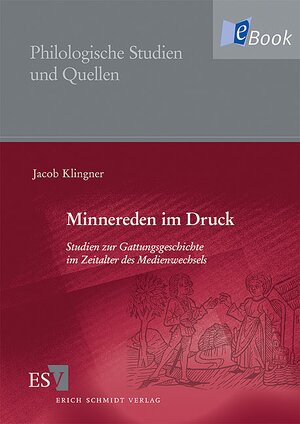 Buchcover Minnereden im Druck | Jacob Klingner | EAN 9783503122455 | ISBN 3-503-12245-1 | ISBN 978-3-503-12245-5