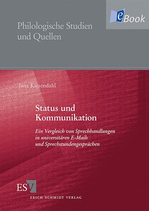 Buchcover Status und Kommunikation | Jana Kiesendahl | EAN 9783503122479 | ISBN 3-503-12247-8 | ISBN 978-3-503-12247-9