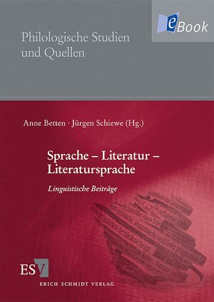 Buchcover Sprache - Literatur - Literatursprache  | EAN 9783503122950 | ISBN 3-503-12295-8 | ISBN 978-3-503-12295-0