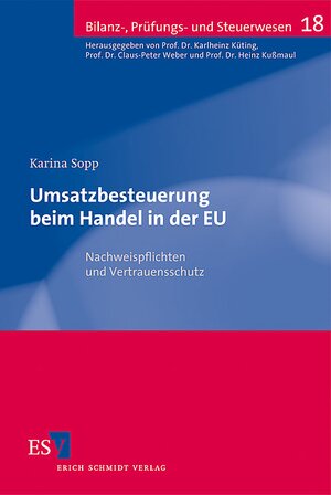 Buchcover Umsatzbesteuerung beim Handel in der EU | Karina Sopp | EAN 9783503124459 | ISBN 3-503-12445-4 | ISBN 978-3-503-12445-9