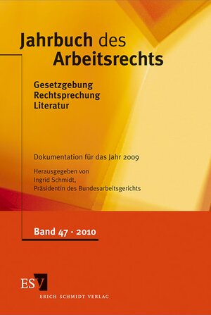 Buchcover Jahrbuch des Arbeitsrechts  | EAN 9783503124961 | ISBN 3-503-12496-9 | ISBN 978-3-503-12496-1